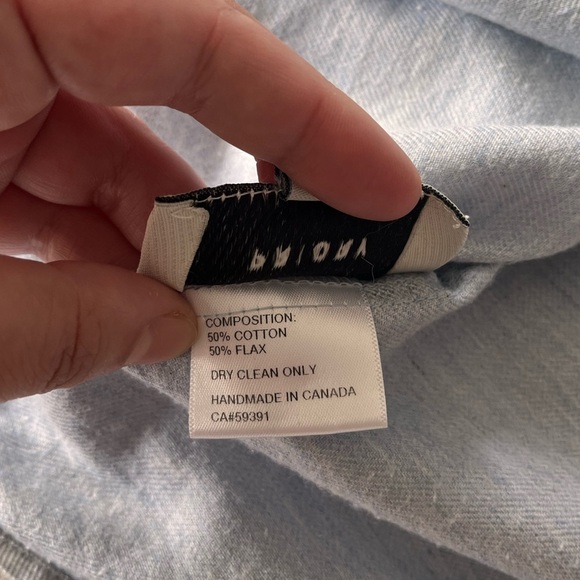 🇨🇦 Priory Flax Cotton Sleeveless Top S/M Light Blue - Picture 6 of 12